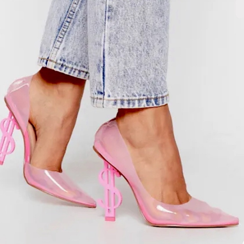 Nasty Gal Pink Statement Heels